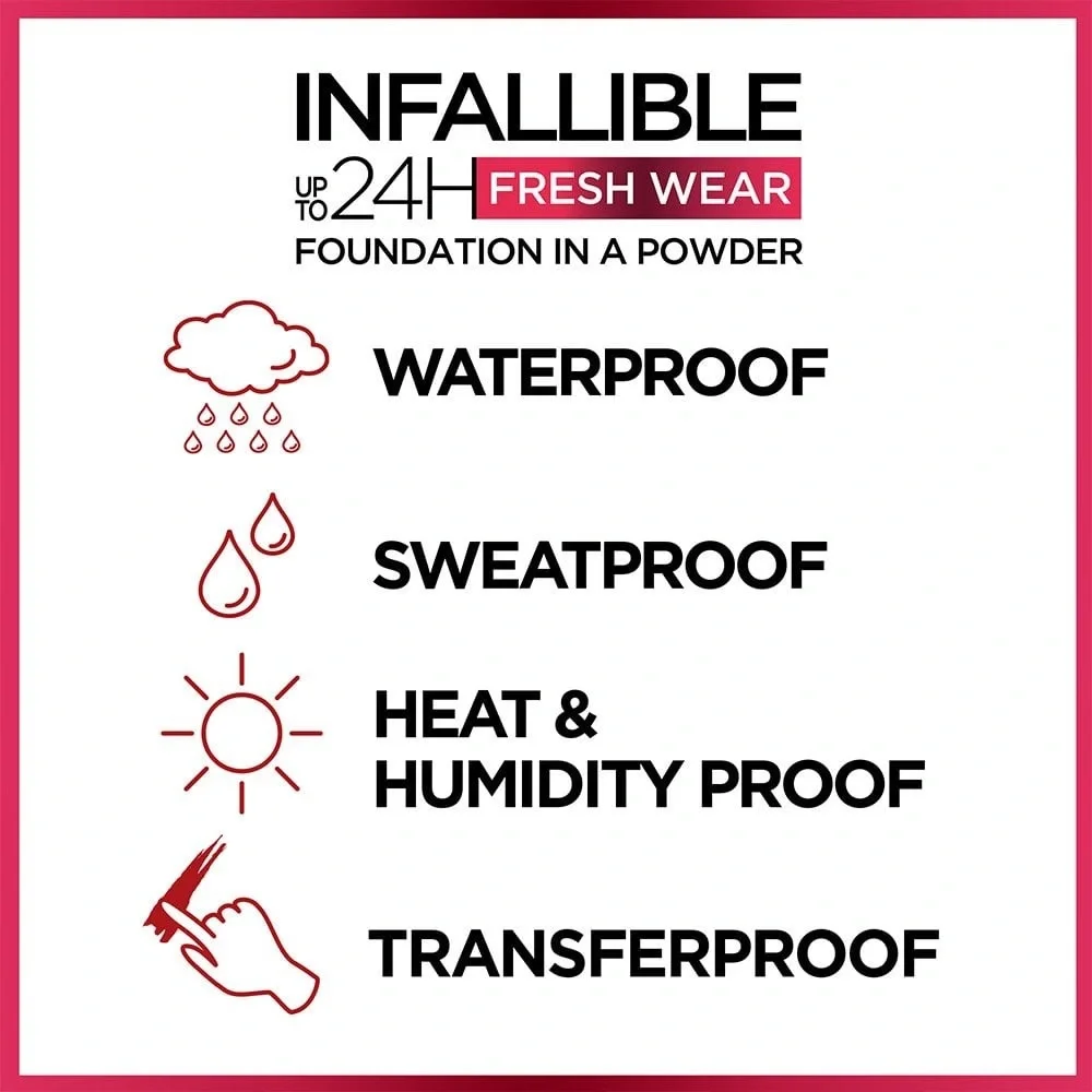 L'Oreal Infallible 24H Fresh Wear Foundation in‎ a Powder new